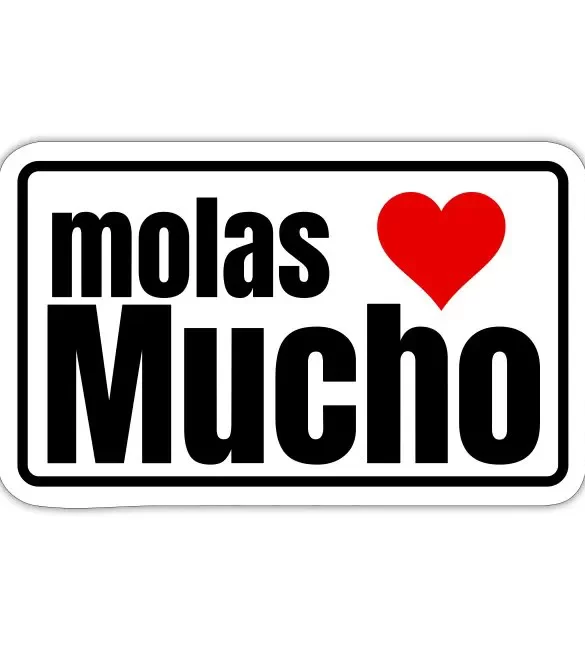 Pegatina 62 x 10cm. – «Molas Mucho»