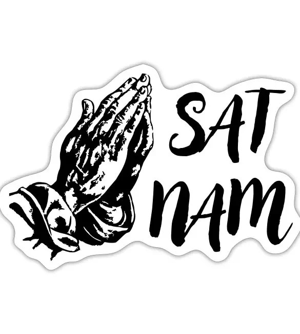 Pegatina de 6.79 x 10cm. – «Sat Nam»