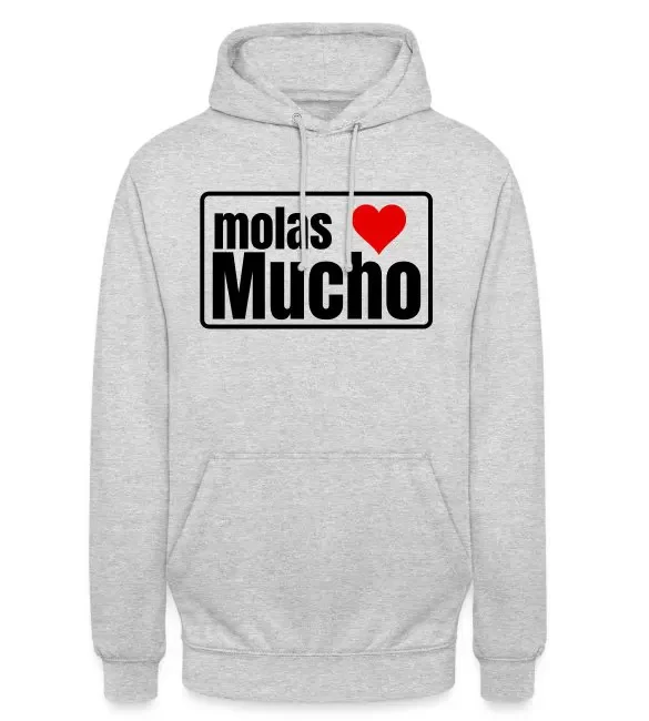 Sudadera capucha unisex – «Molas Mucho»