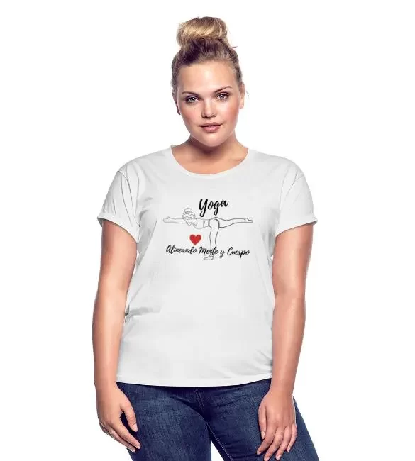 Camiseta holgada mujer – «Yoga Alineando»