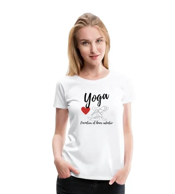 Camiseta premium mujer – «Yoga Encontrar»