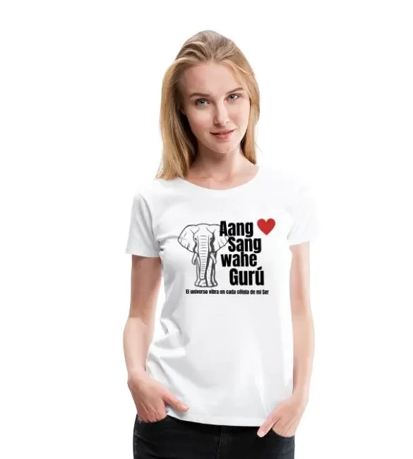 Camiseta premium mujer – «Wahe Guru»