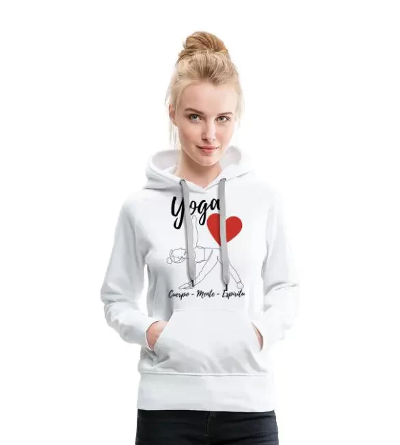 Sudadera capucha mujer- «Yoga Corazón»